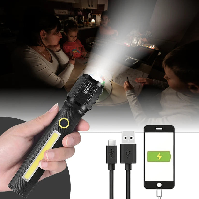 Német Taktikai Lézeres Zseblámpa + Tok + Ingyenes Extra Akkumulátor Csomag – TitanLux™